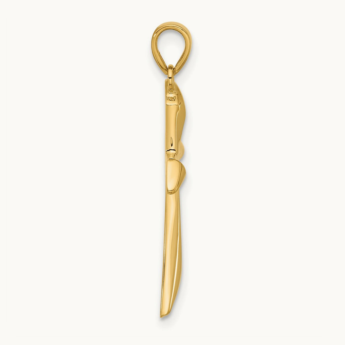 Polished Cross Pendant, 14K