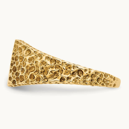 8.0x7. Open Back Signet Ring, 0mm, 14K