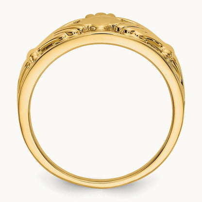 Polished Ladies Claddagh Ring, 14K