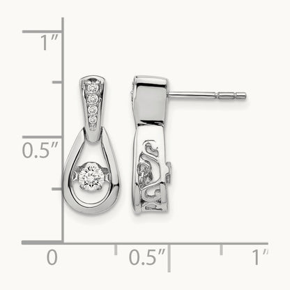 Vibrant Diamond Earrings, 14K White Gold