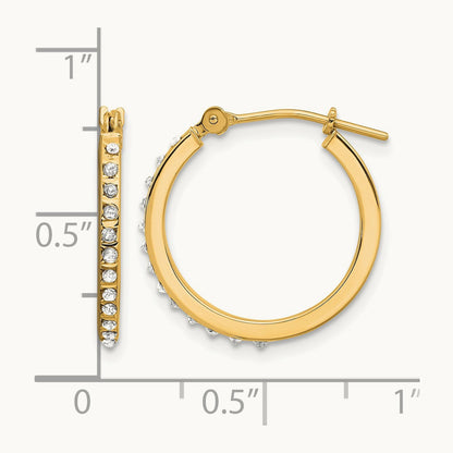 Diamond Fascination Diamond Dust/Accent Hoop Earrings, 14K