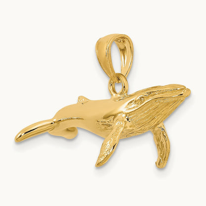 3-D Textured Underside Humpback Whale Charm — photo set