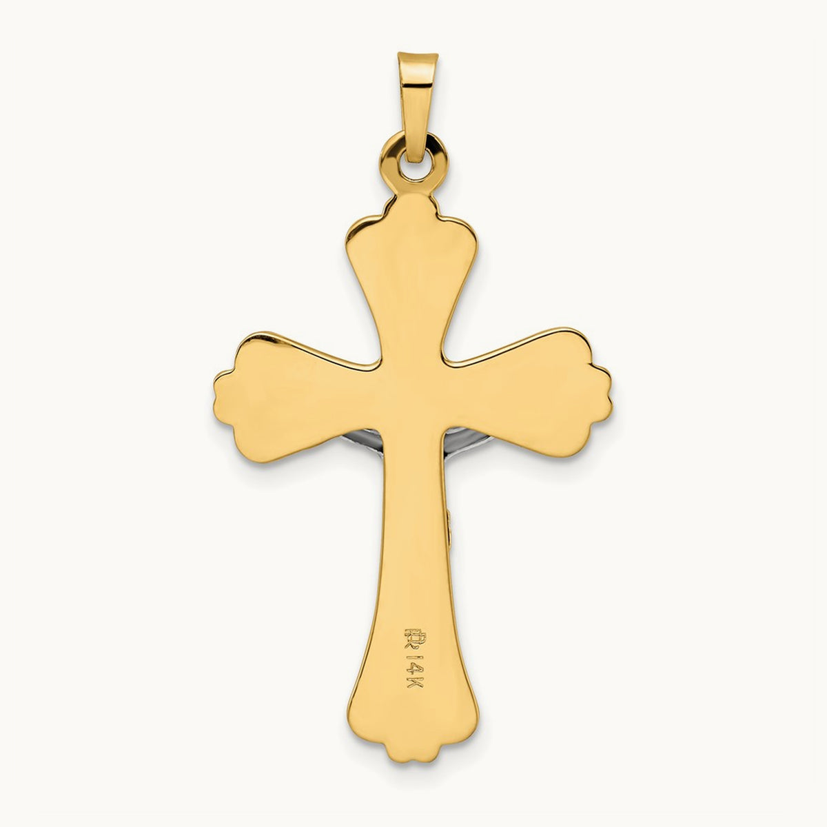 Polished Solid INRI Crucifix Cross Pendant — photo set