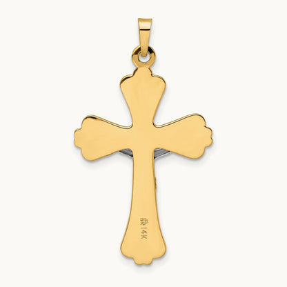 Polished Solid INRI Crucifix Cross Pendant — photo set