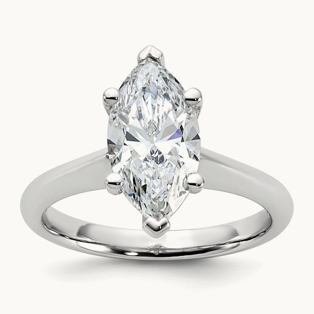 Marquise 8X Ring, 2.00 ct tw Lab-Grown Diamond — 14K White Gold