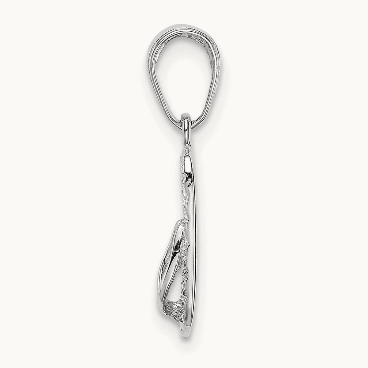 3D HAWAII Flip-Flop Pendant — 14K White Gold