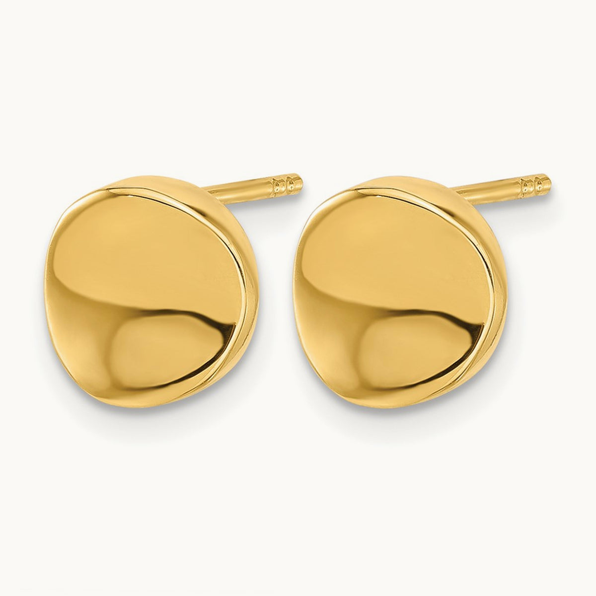 Polished Post Earrings — Leslie's — 14K Yellow Gold