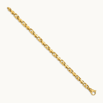 Fancy Link Bracelet, 5.5mm, 14K