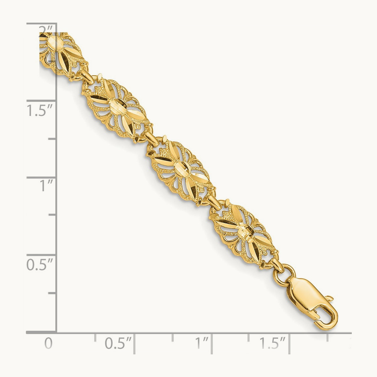 Diamond-Cut Bracelet, 14K