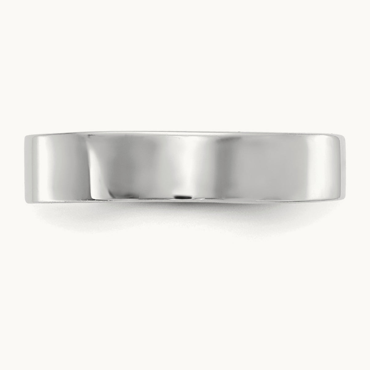Adjustable Polished Band Toe Ring — 14K White Gold