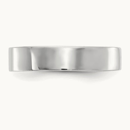 Adjustable Polished Band Toe Ring — 14K White Gold