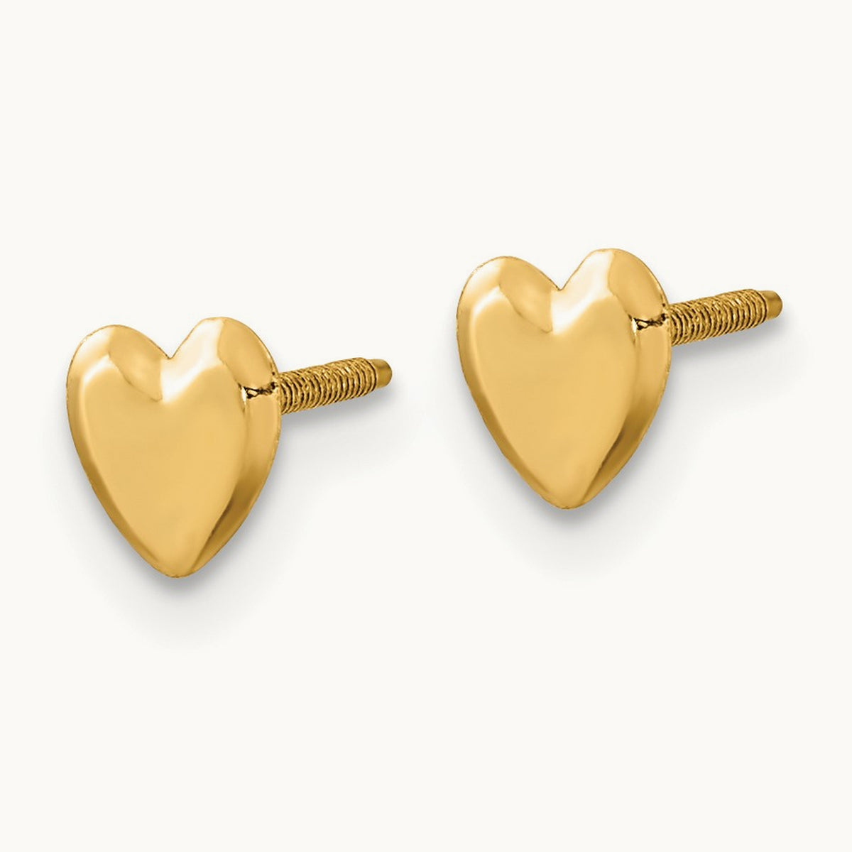 Madi K Heart Post Earrings, 14K