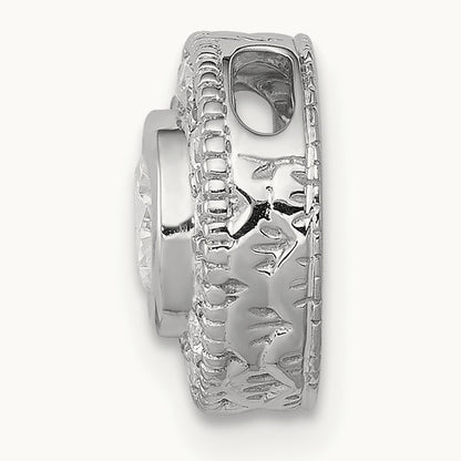 Round Halo Chain Slide, 0.50 ct tw Lab-Grown Diamond