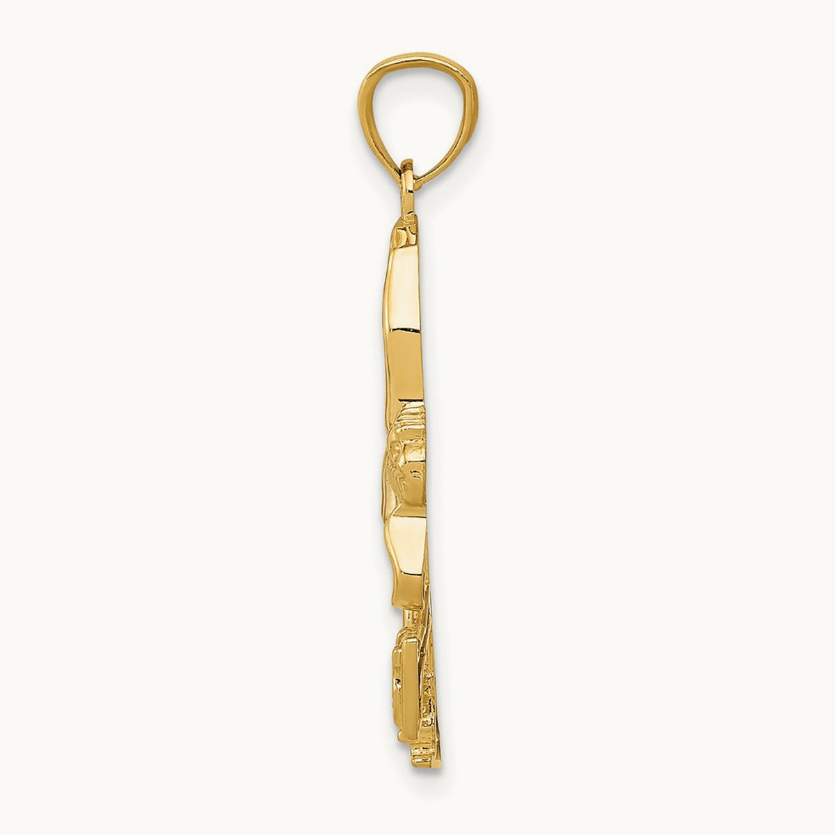 w/ Rhodium Ice Skater Pendant, 14K