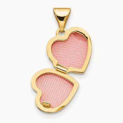 Floral Heart Locket — 14K Yellow Gold