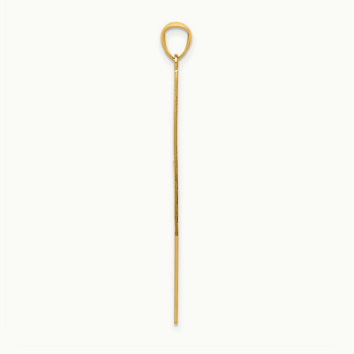 Polished D/C Lightning Bolt Pendant, 14K
