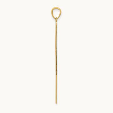 Polished D/C Lightning Bolt Pendant, 14K
