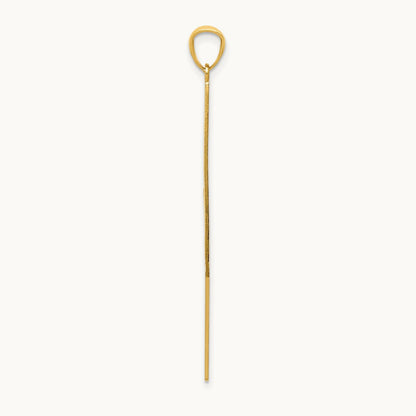Polished D/C Lightning Bolt Pendant, 14K