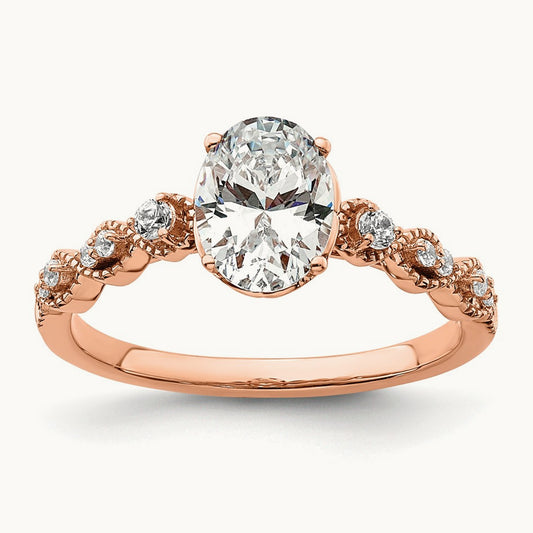Oval Semi-Mount Engagement Ring, 0.10-1.50 ct tw