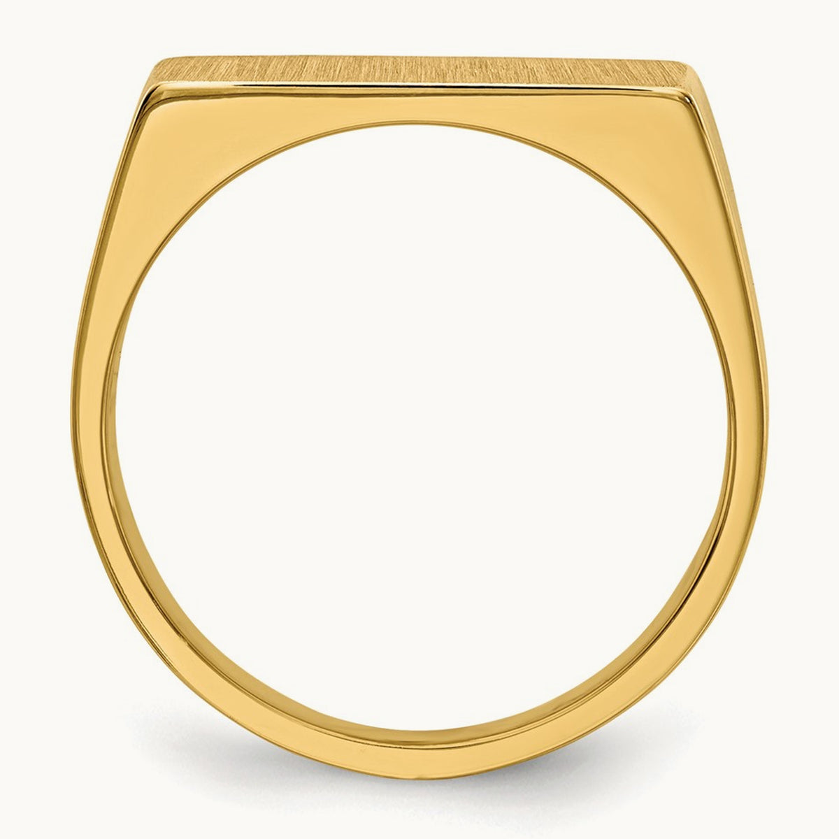16.5x8. Closed Back Mens Signet Ring, 0mm, 14K