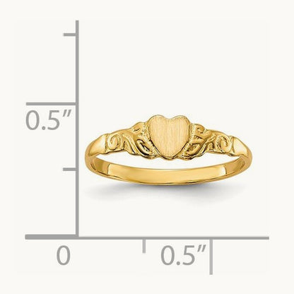 Childs Heart Ring, 14K