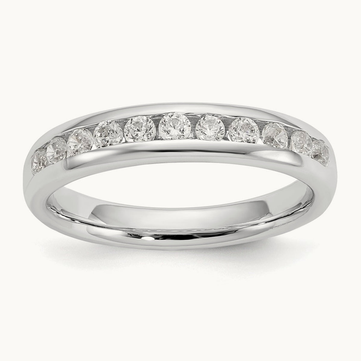 Channel-Set 11 Stone Band — 3/8 ct, 7