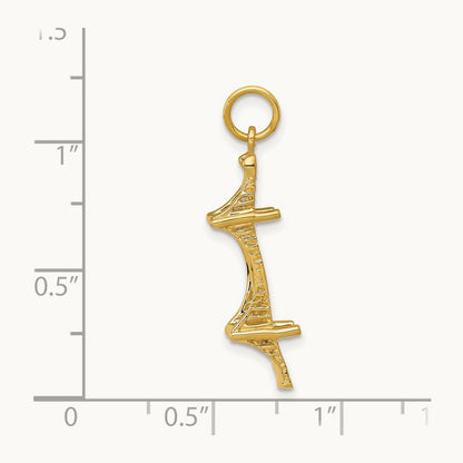 3D Mackinac Bridge Charm, 14K