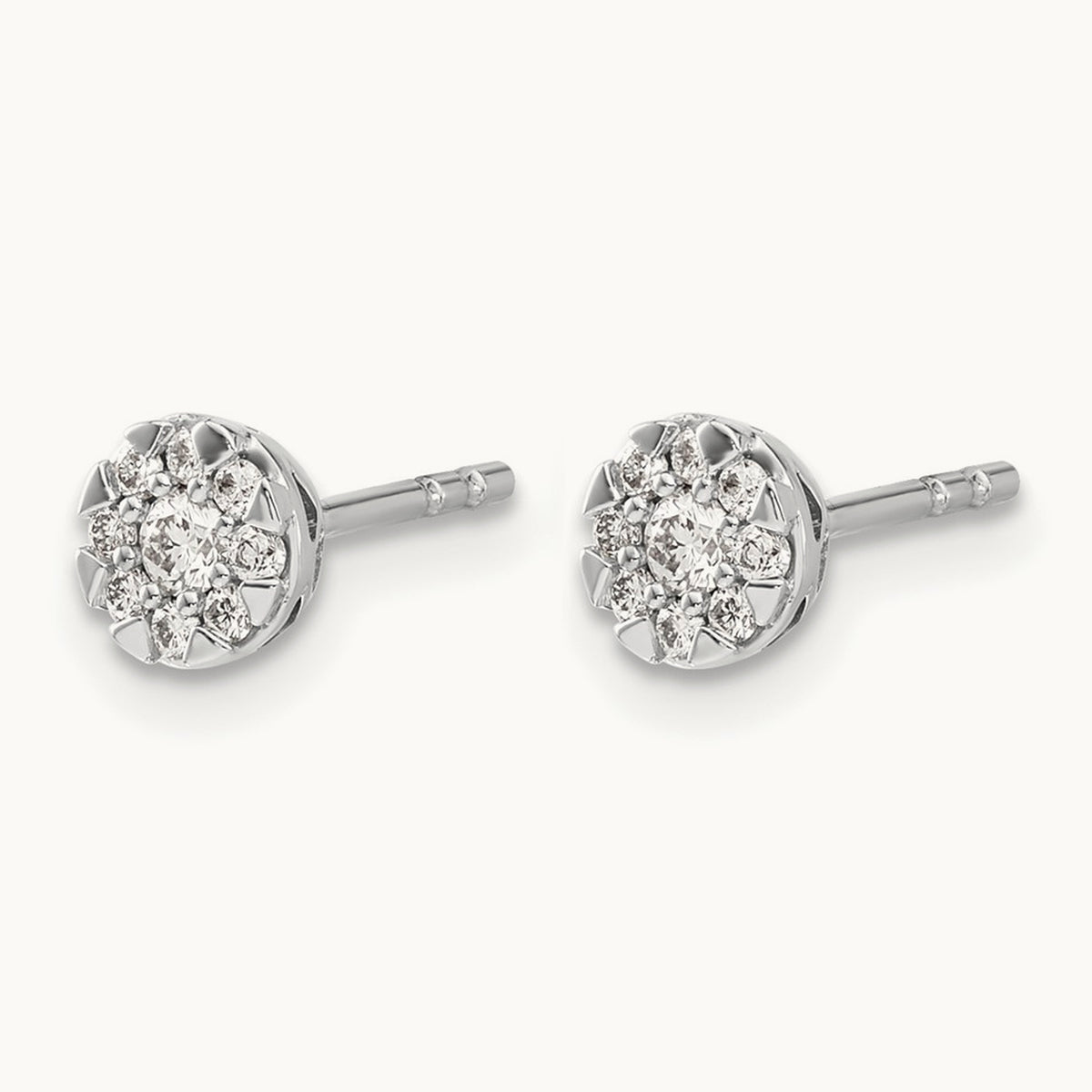 Diamond Cluster Earrings — 5.5mm