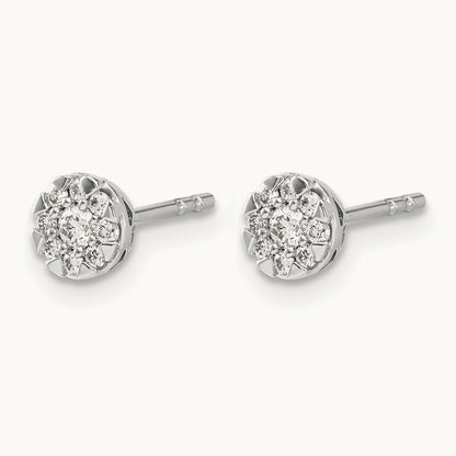 Diamond Cluster Earrings — 5.5mm