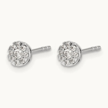 Cluster Post Earrings, 0.20 ct tw Lab-Grown Diamond