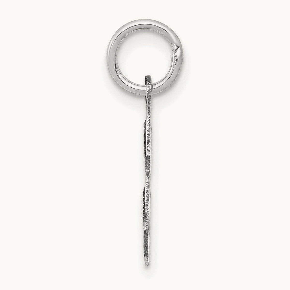 Small Satin Number 8 Charm — 14K White Gold