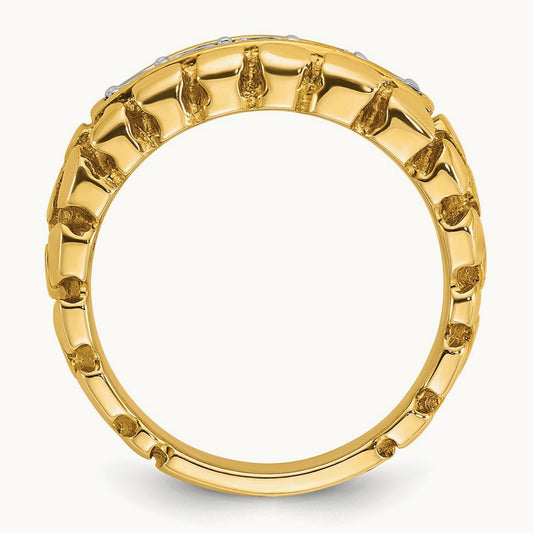IBGoodman Men's Diamond Nugget Complete Ring, 14K