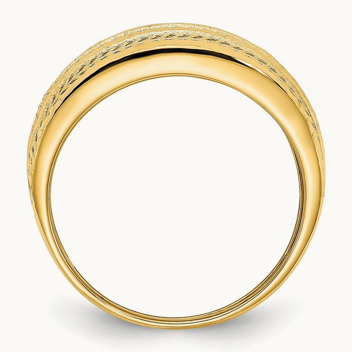 Polished Fancy Ring, 14K