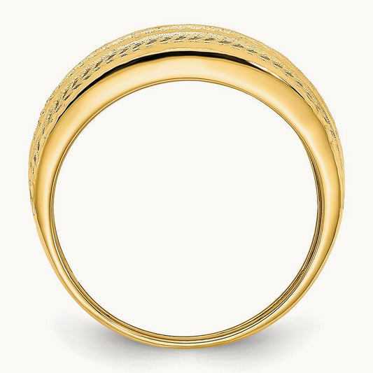 Polished Fancy Ring, 14K