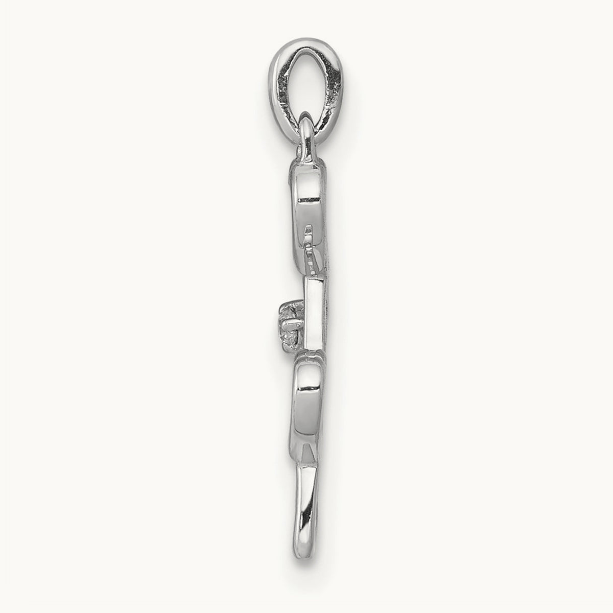 .01ct. Diamond Four Hearts Pendant, 14K White Gold