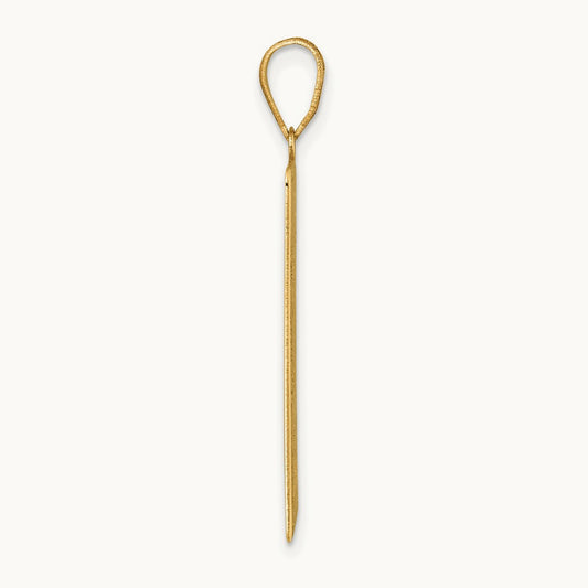 The Empress Tarot Card Pendant, 14K Yellow Gold
