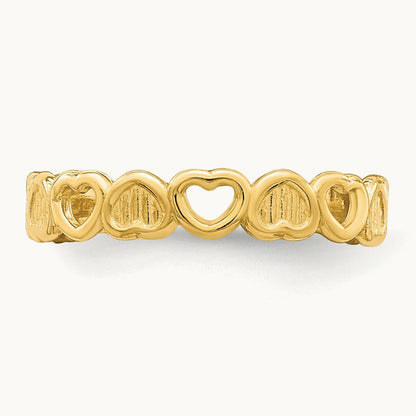 Adjustable Heart Toe Ring, 14K