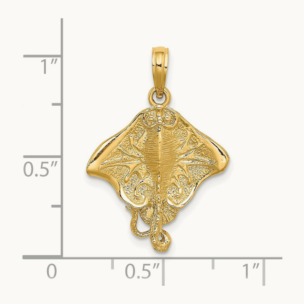 Stingray Charm, 14K