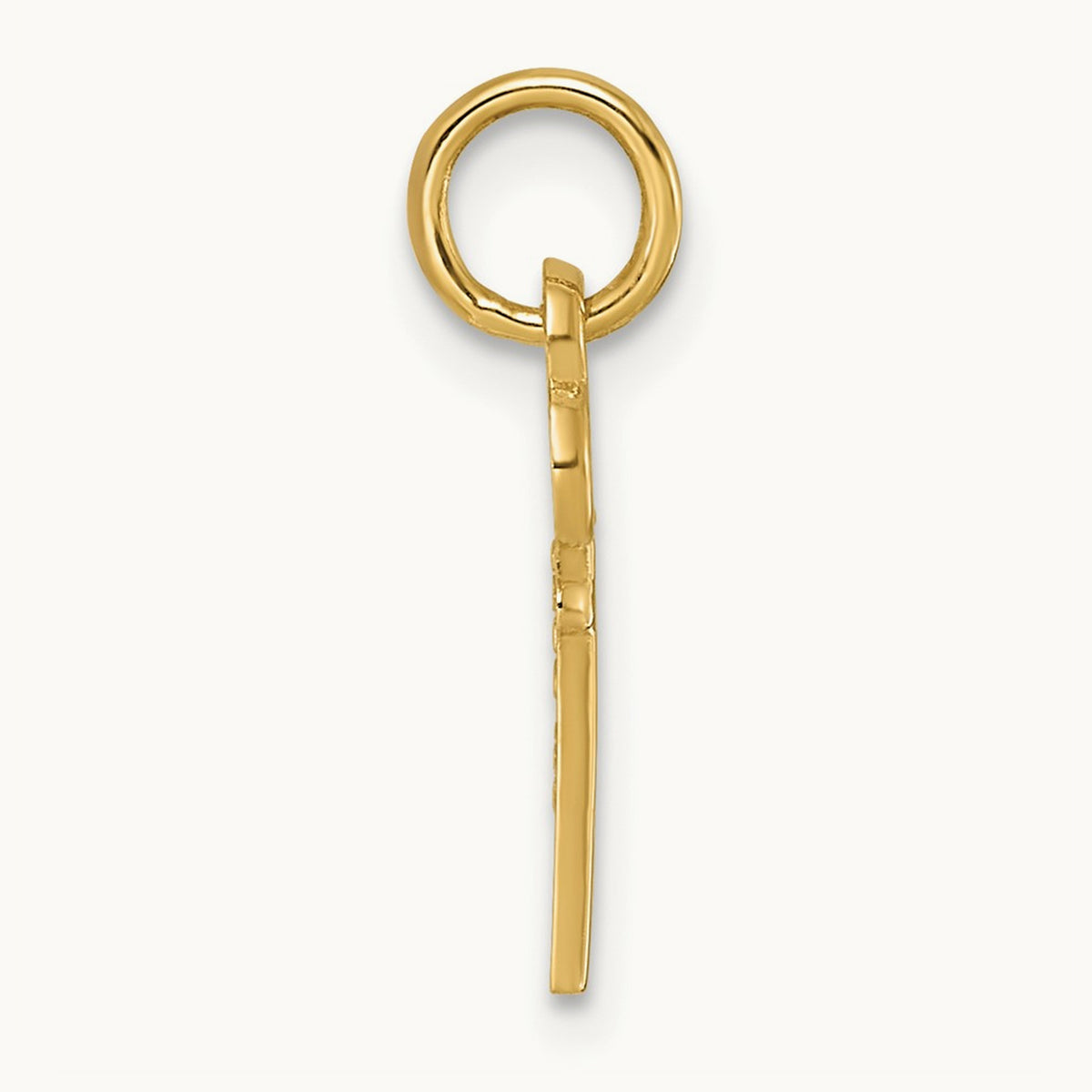 Key Initial Charm — 14K Yellow Gold, K