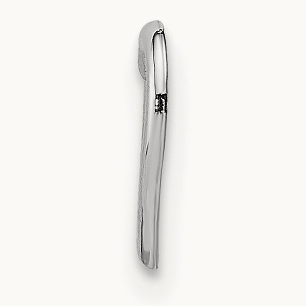 Polished Mini Floating Heart Slide — 14K White Gold