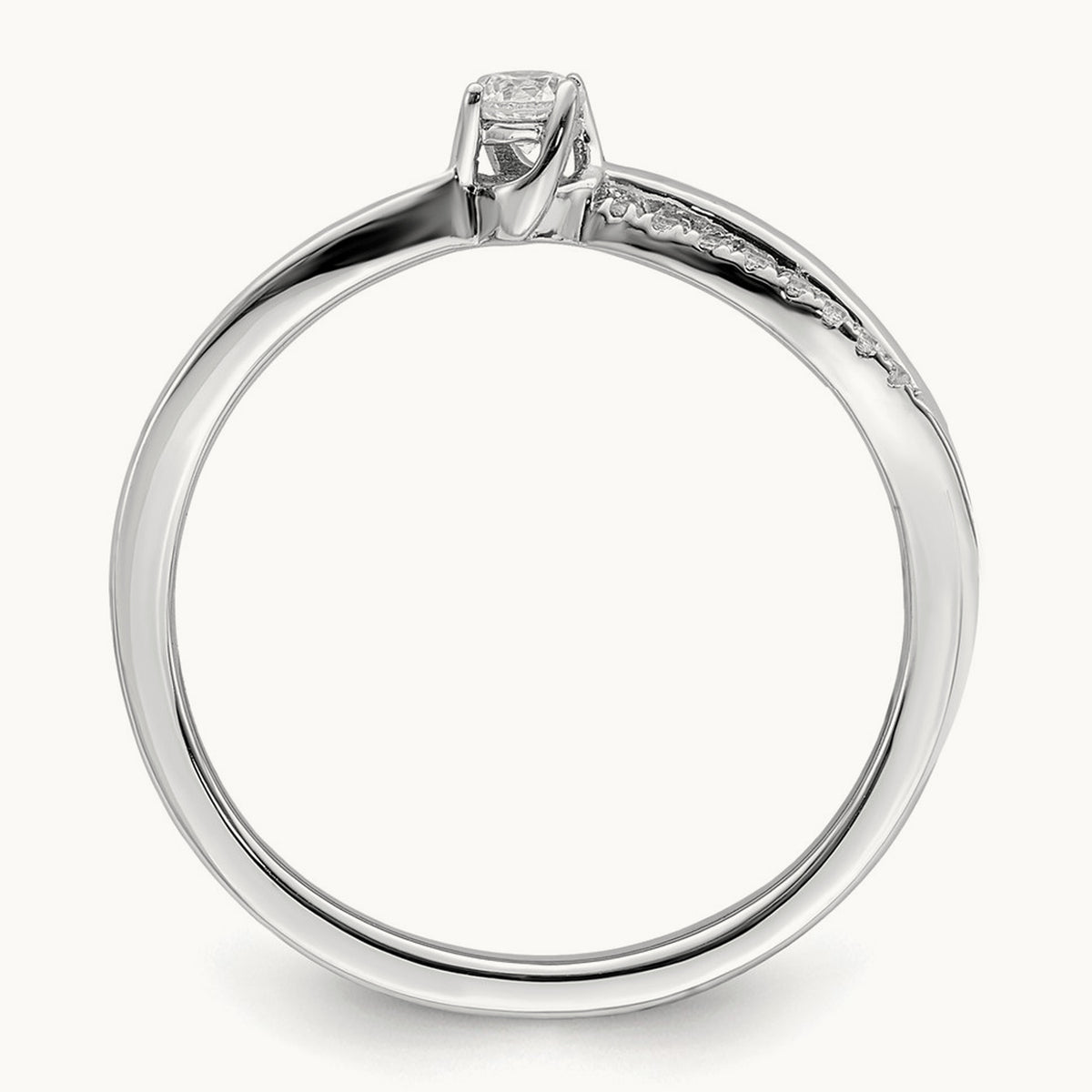 First Promise Petite Engagement Ring — 14K White Gold, 7