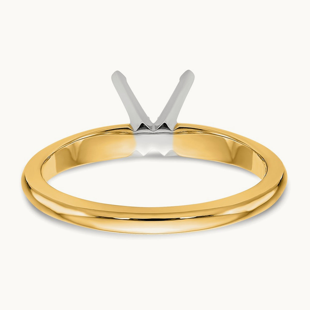 2ct. Lightweight Knife Edge Half-Round Mounting, 14K Two-tone