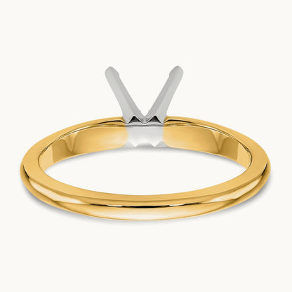 2ct. Lightweight Knife Edge Half-Round Mounting, 14K Two-tone