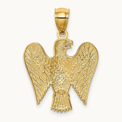 w/White Rhodium Eagle Pendant, 14K