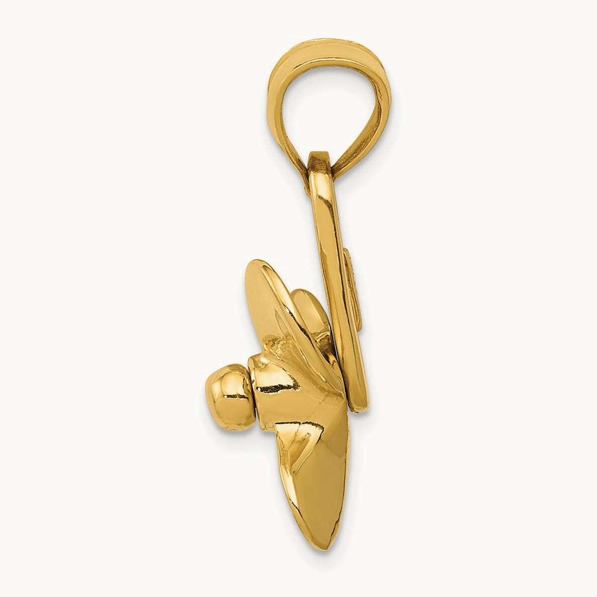 3-D Moveable Blade Propeller Pendant, 14K