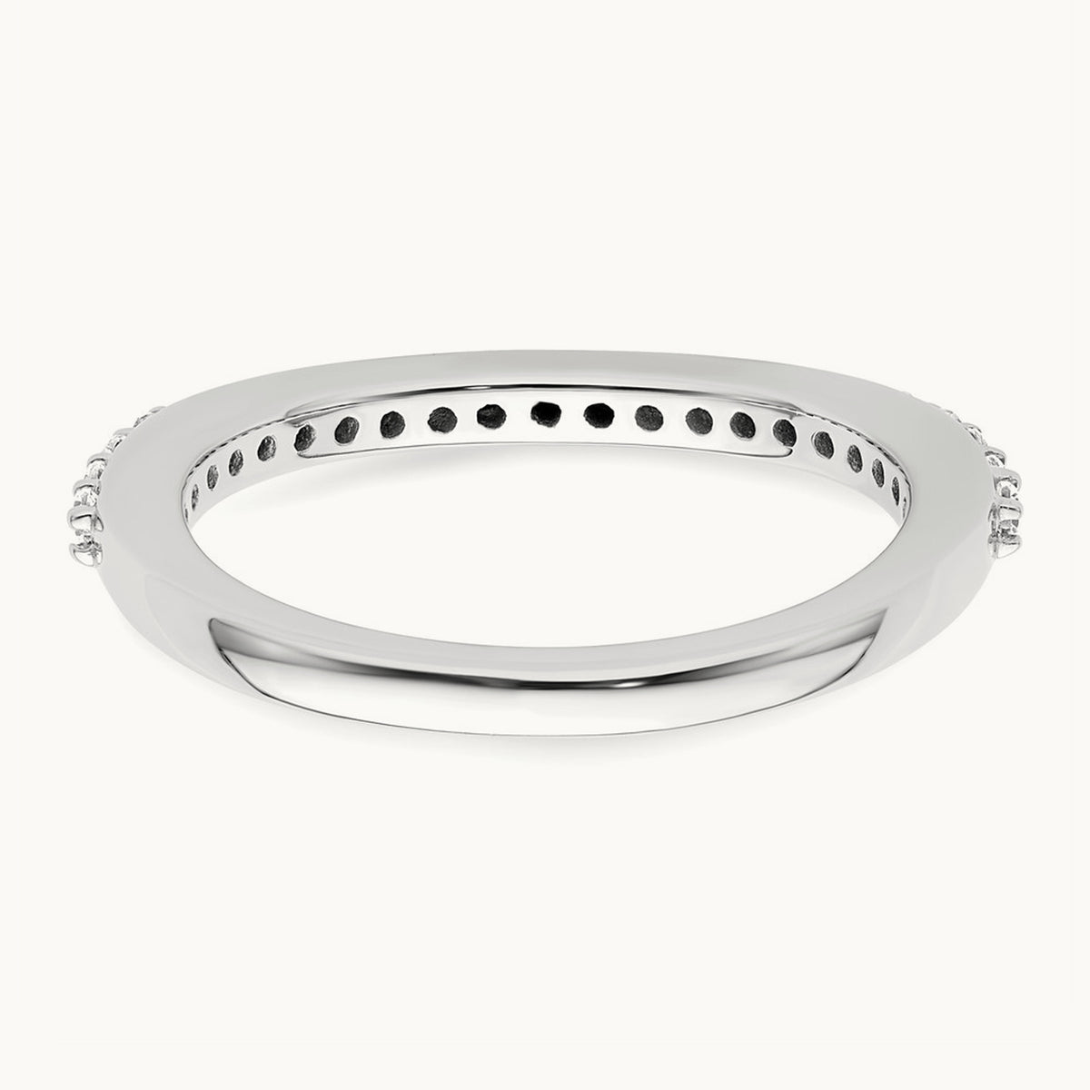 Diamond Wedding Band, 14K White Gold