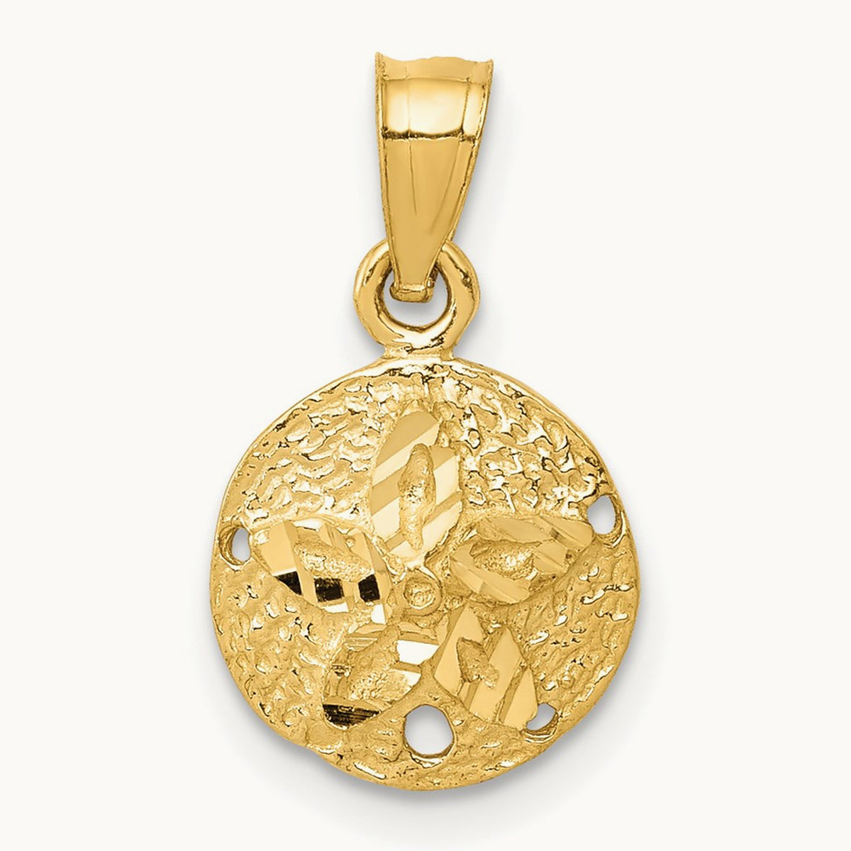 Sand Dollar Pendant, 14K