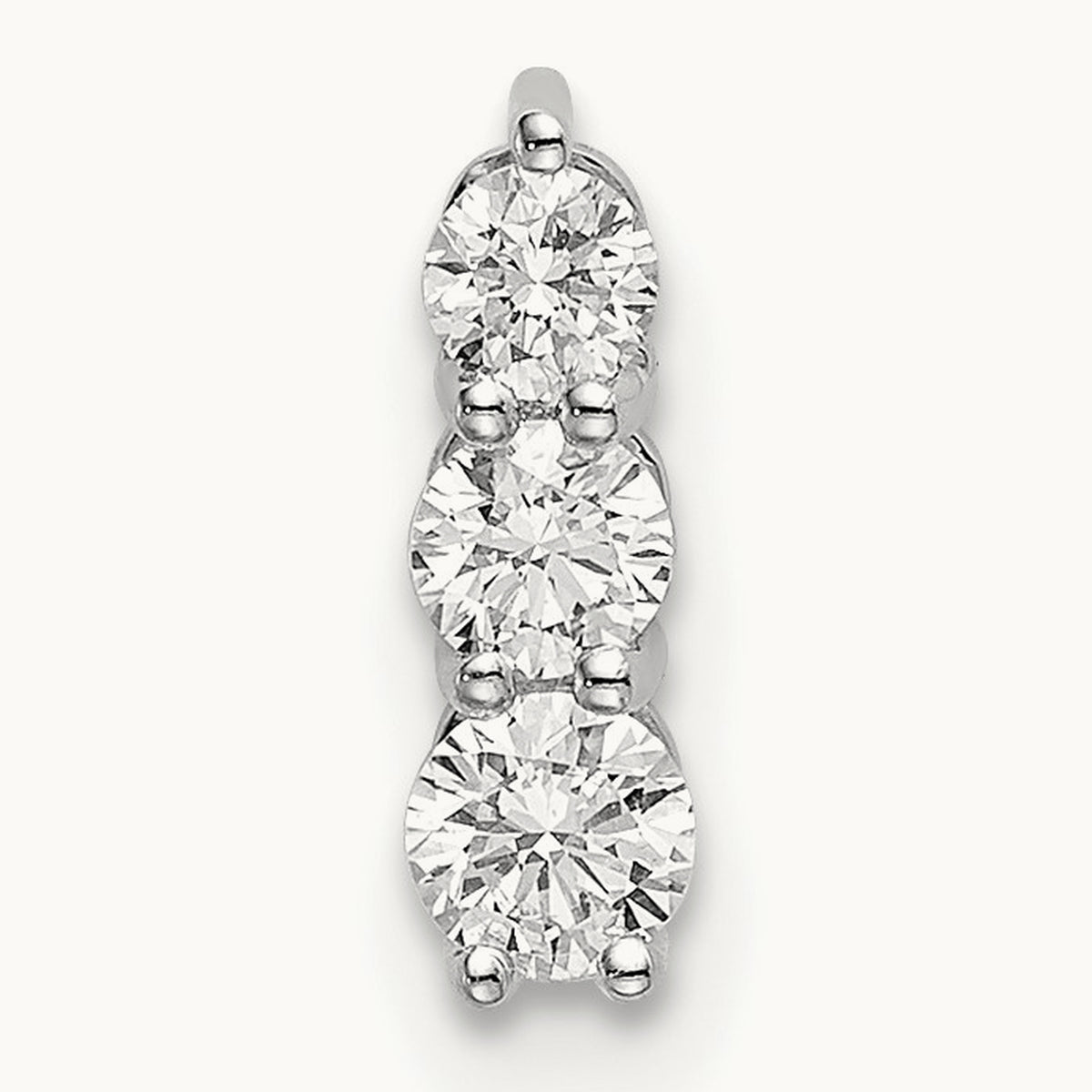 3 Stone Chain Slide, 1/4-1 ct Lab-Grown Diamond