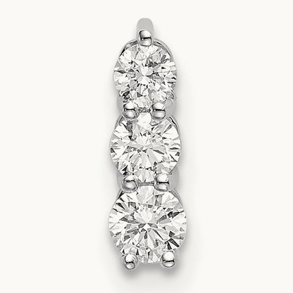 3 Stone Chain Slide, 1/4-1 ct Lab-Grown Diamond