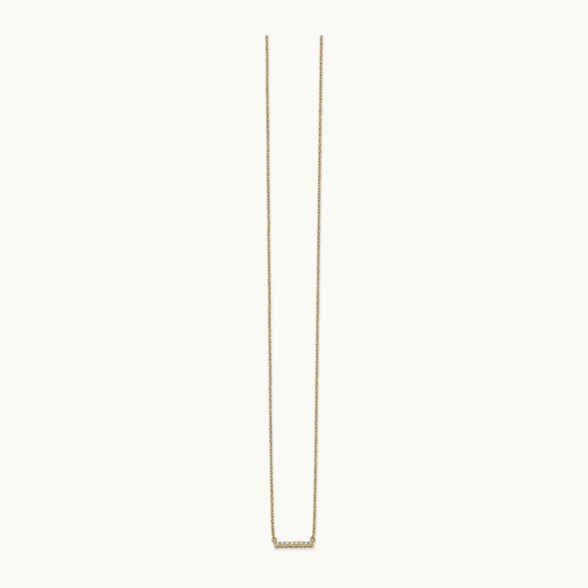 Diamond Bar 18 inch Necklace — 14K Yellow Gold, 0.096 ct